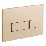 Cutout image of Vado Brushed Gold Square Dual Flush Plate